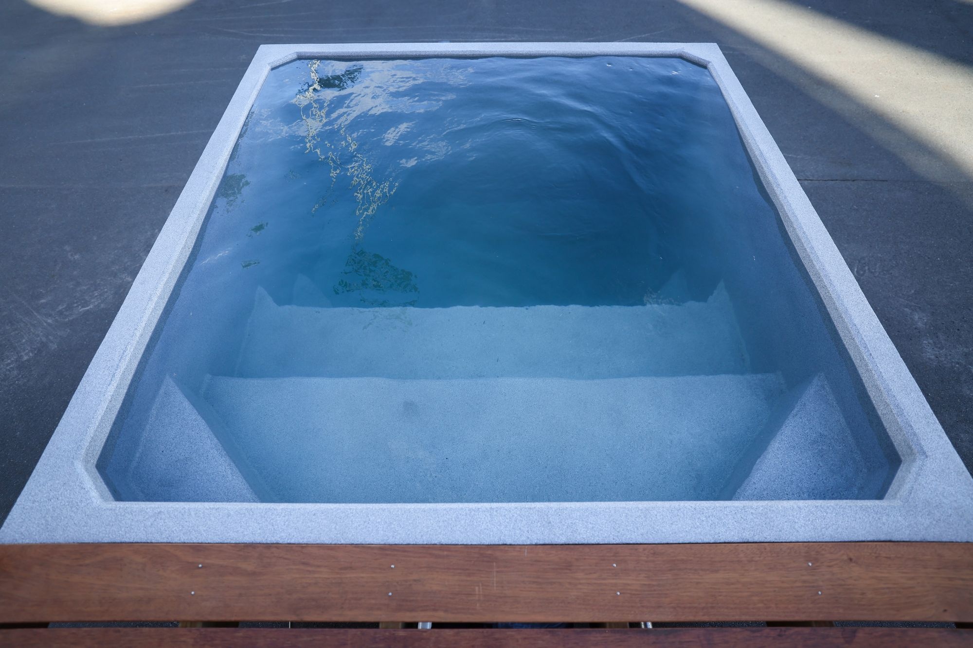 Plungie's newest tiny square plunge pool, the Quad (2.2 x 2.2m)